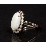 Opal Diamond 18kt White Gold Ring