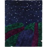 Carol Summers color woodcut Starry Night