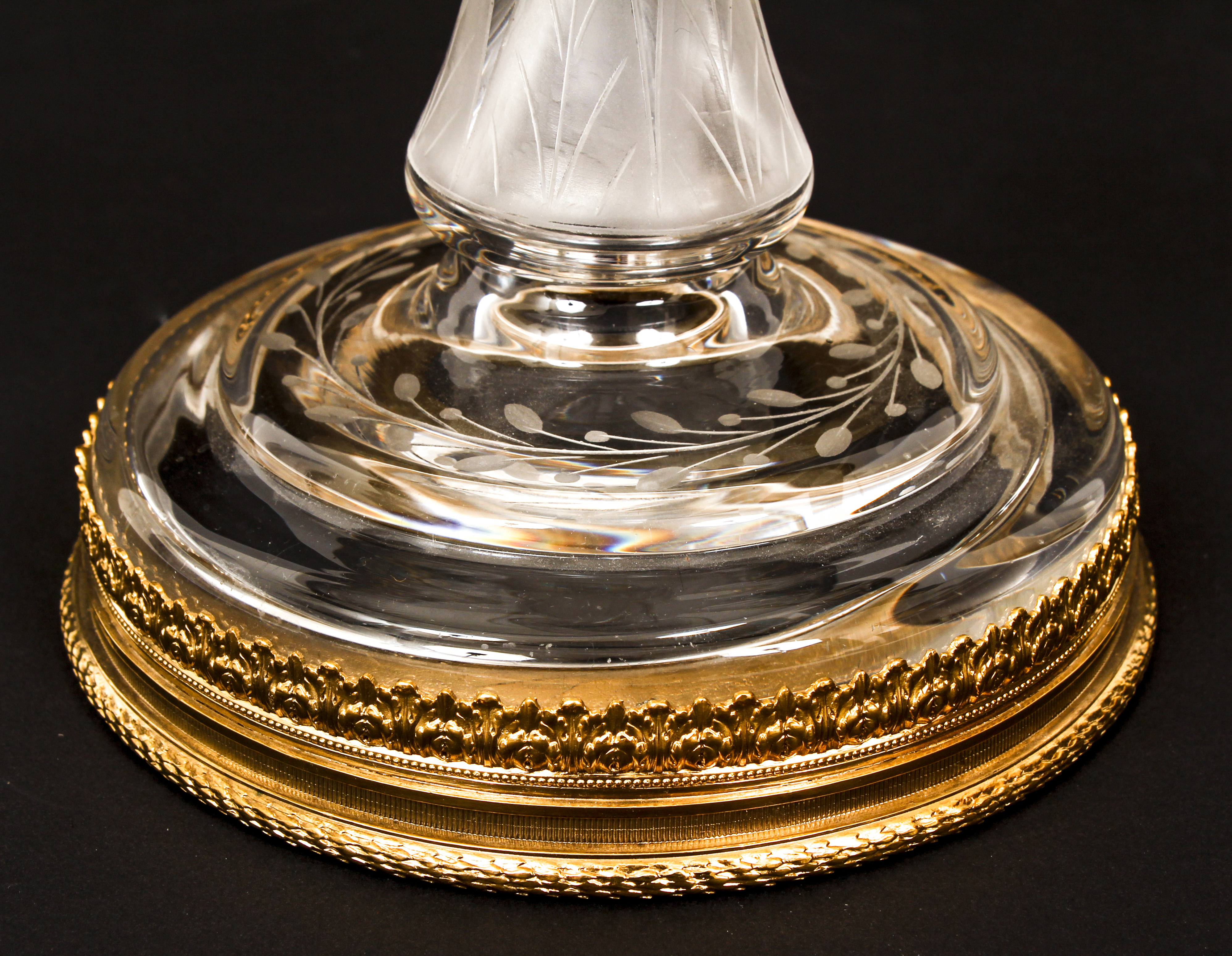 French Ormolu Mounted Cut Glass Centerpiece Bowl - Image 2 of 6