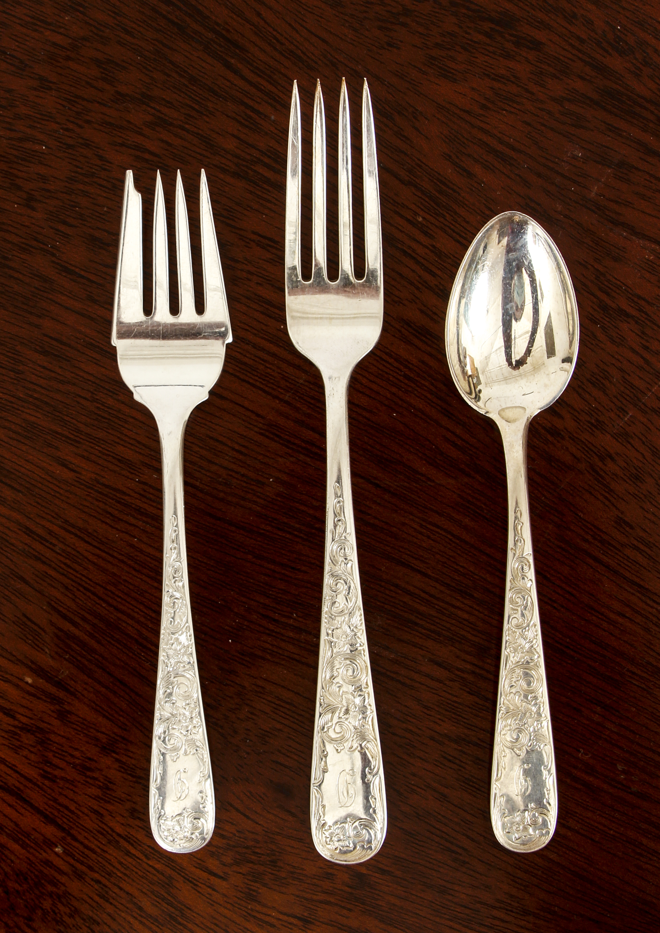 S Kirk Sterling Flatware and Cabinet - Image 5 of 12