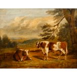 19th C. English School painting Cows Grazing