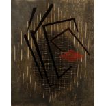 Gen Yamaguchi 1961 abstract woodcut The Conclusion