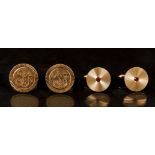 2 Pairs of 14K Yellow Gold Cuff Links