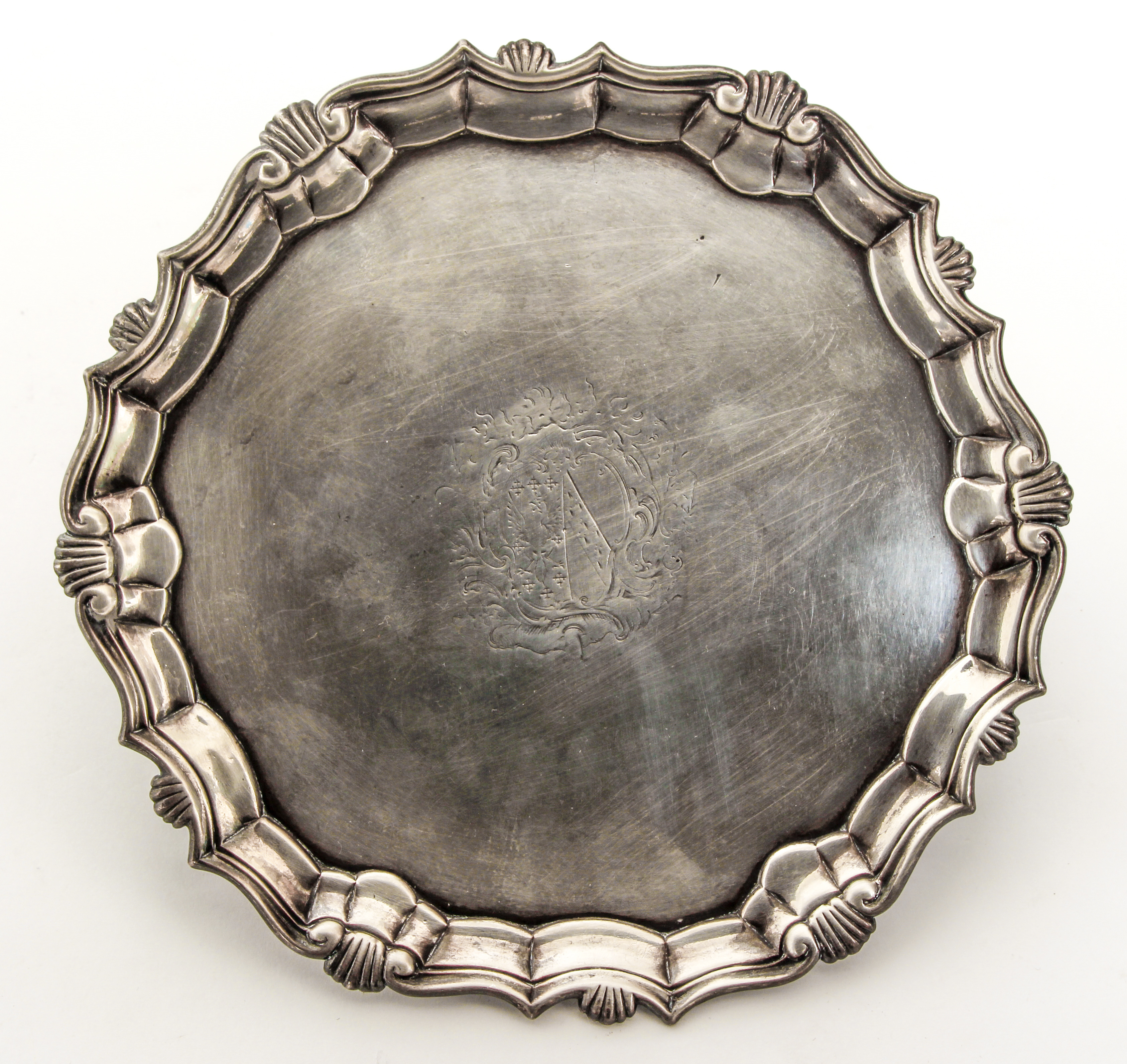 Richard Beale Silver Salver 1742 - Image 3 of 5