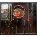 20th Century Stained Glass Window of Martin Luther