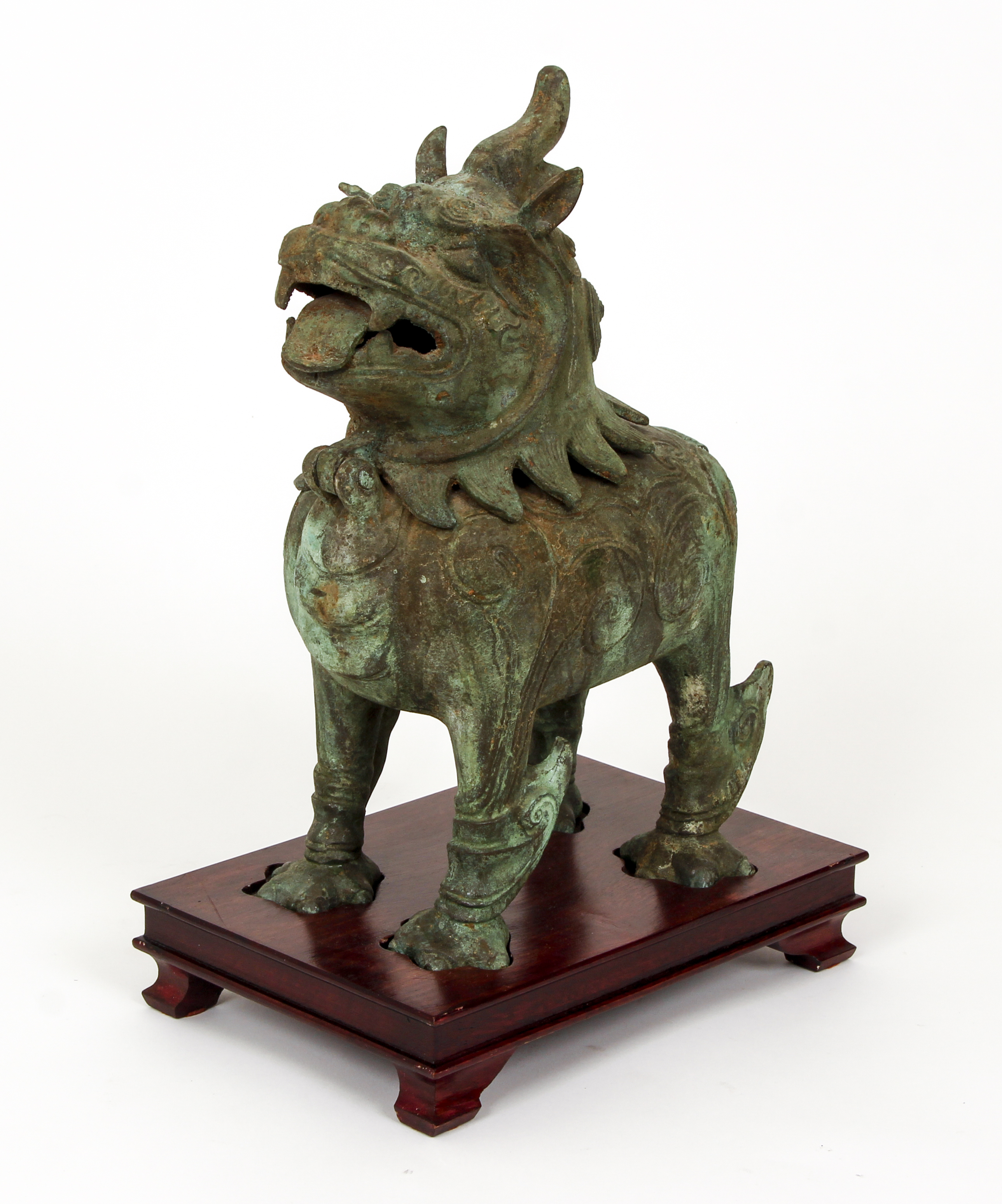 Chinese Bronze Foo Dog Censer