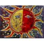 Virgil Cantini enamel on metal Golden Sun