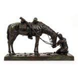 Charles Schreyvogel 1903 bronze The Last Drop