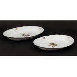 2 oval shaped Meissen Serving Platters