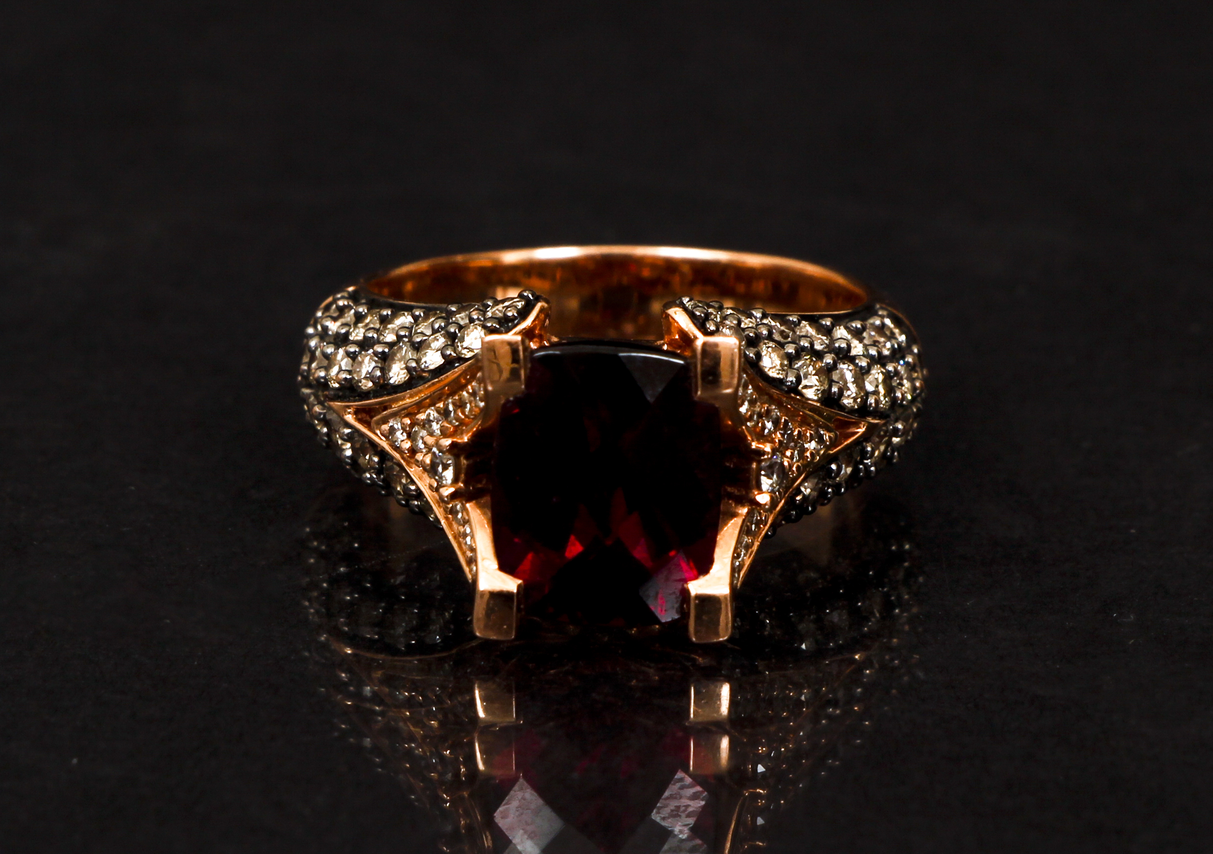 14K Rhododite Diamond Ring - Image 2 of 6