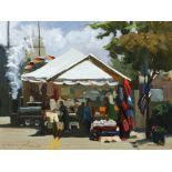 Ron Donoughe Shadyside Street Fair Oil Ptg