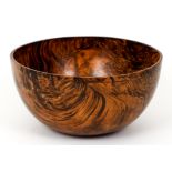 Large Macassar Ebony Turned Bowl