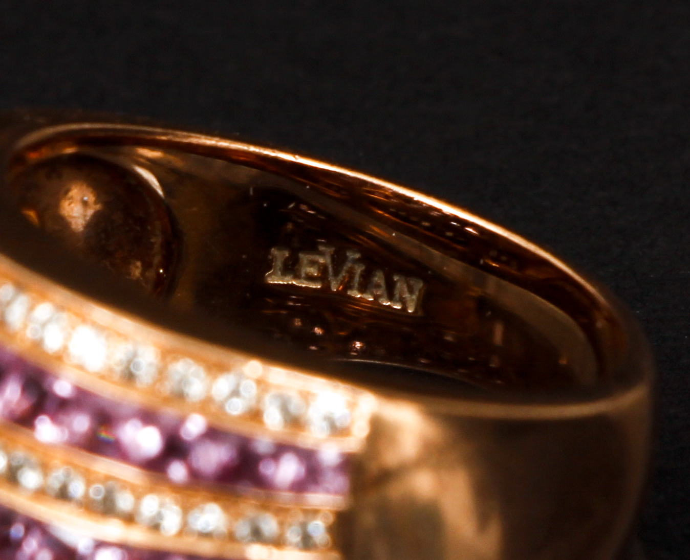Le Vian 14K Pink Sapphire Diamond Ring - Image 4 of 5