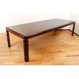 Exotic burled Dining Table with cross banding