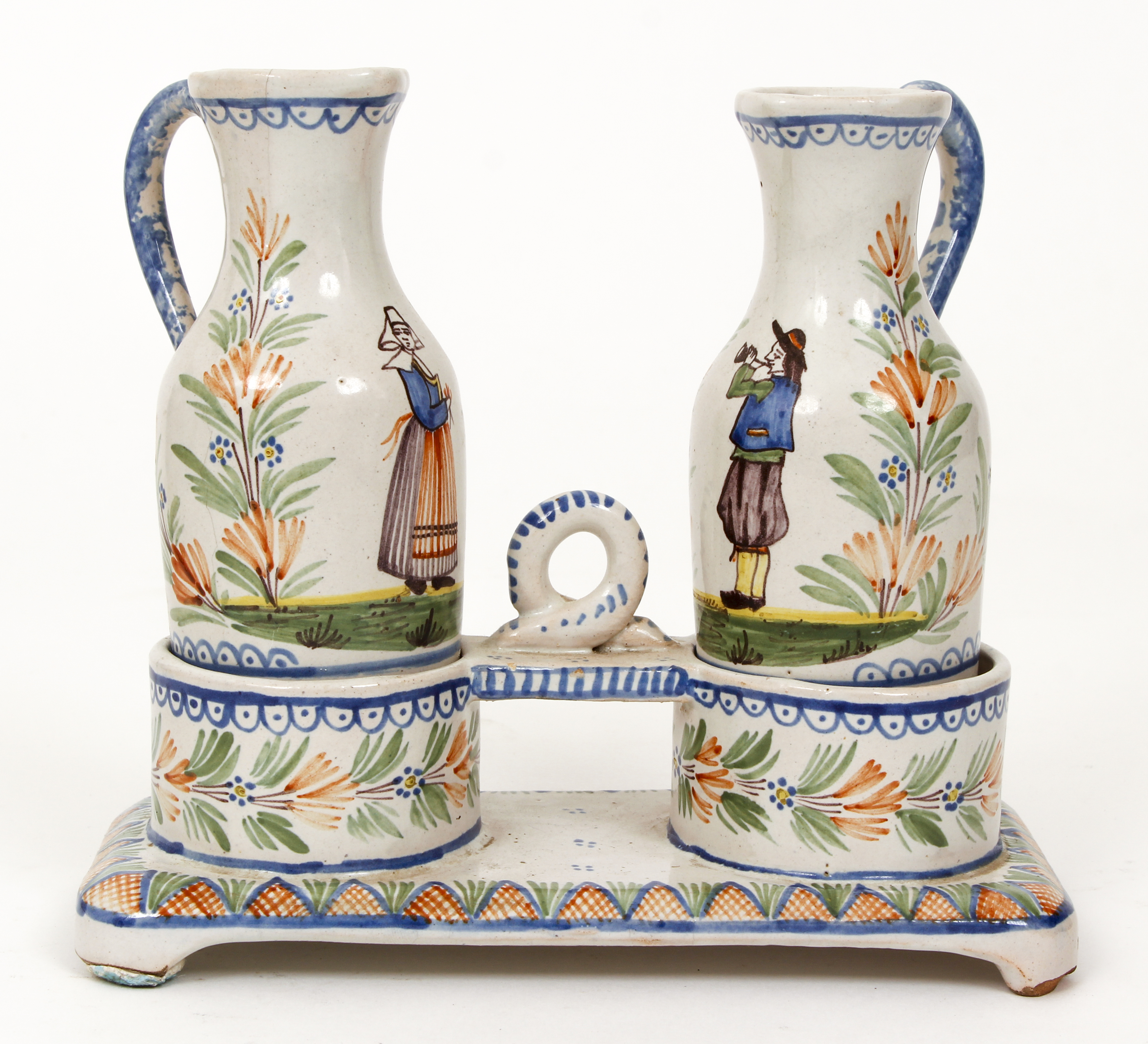 Collection of 11 Old Quimper ceramic pieces - Image 12 of 20