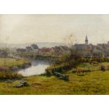 Jean Ferdinand Monchablon oil Chatillon-sur-Saone