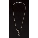 Silver and Cultured Pearl Pendant Necklace