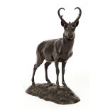 James Lippitt Clark cast bronze The Pronghorn