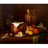 Yuri Kudrin or Coodrin oil Still Life Painting Fruit and Walnuts