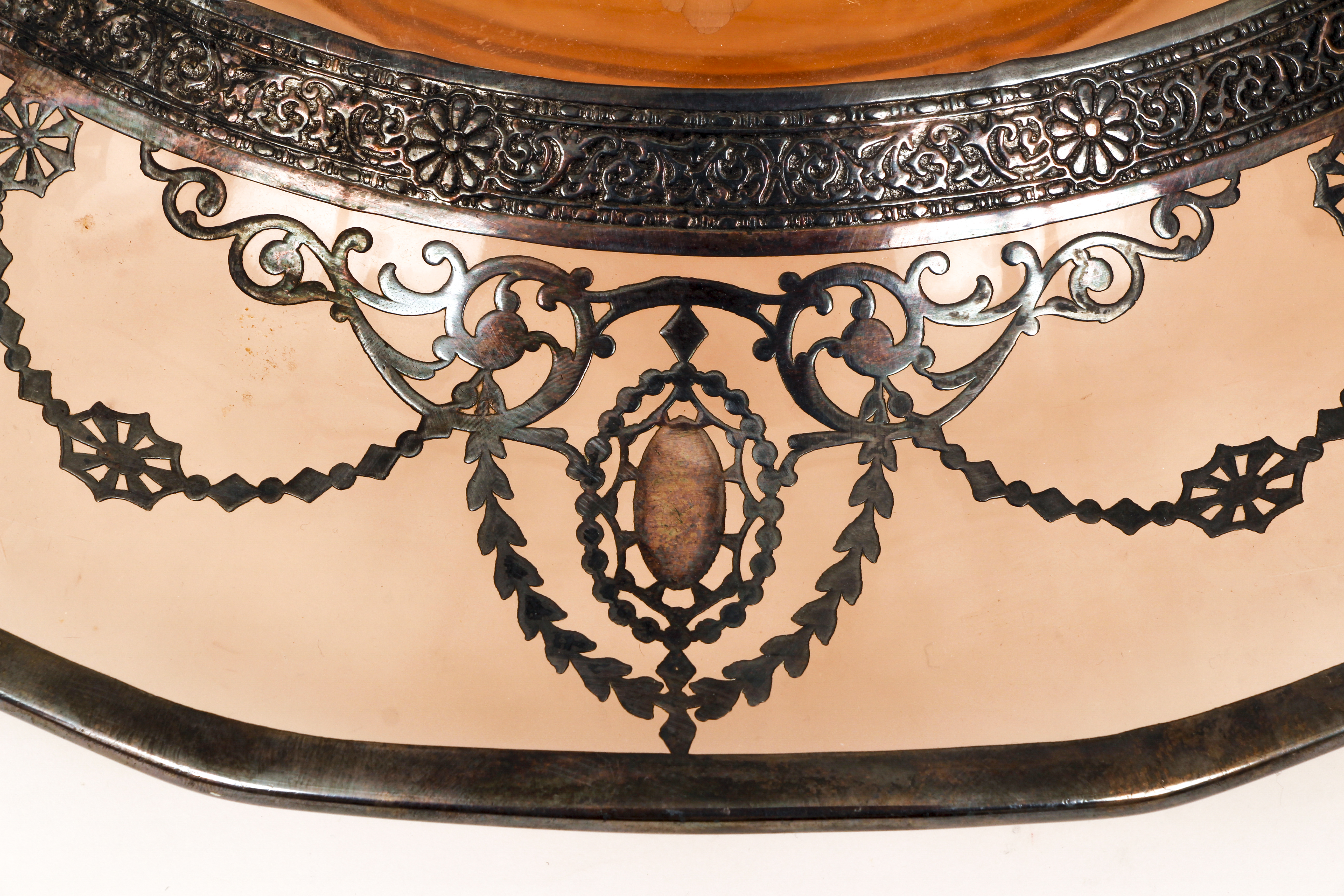 Sterling Overlay Glass Centerpiece Bowl - Image 4 of 4