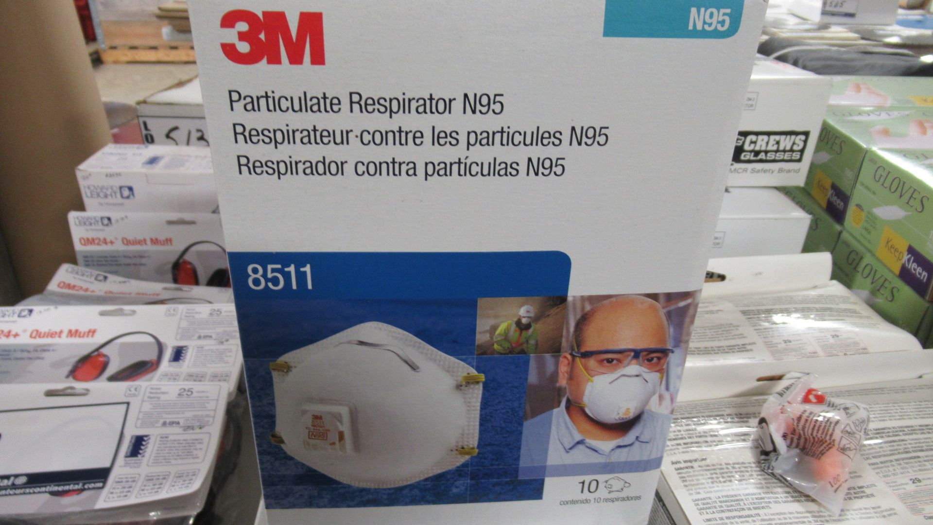 LOT OF PARTICULATE RESPIRATORS (5 BOXES) & ASSORTED FILTERS