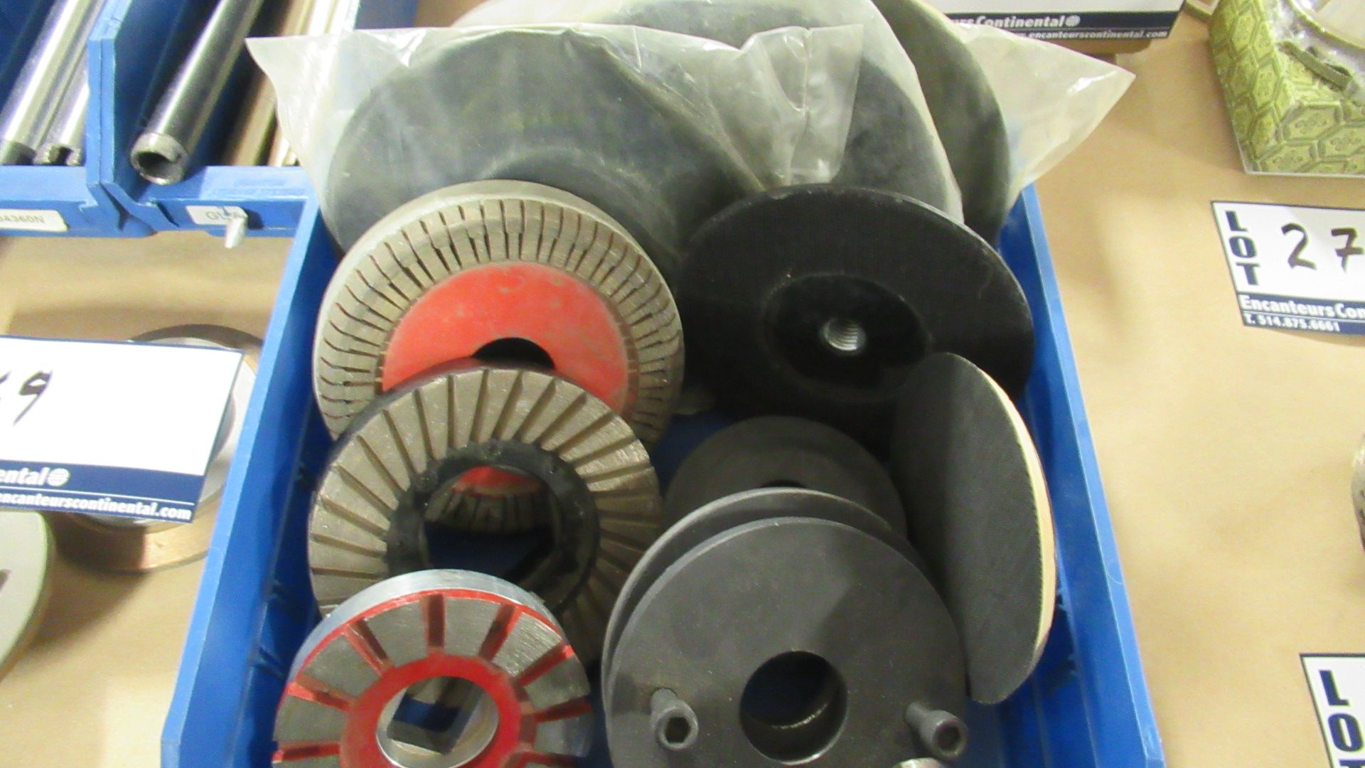 LOT OF ASSORTED GRINDING WHEELS PADS, ETC