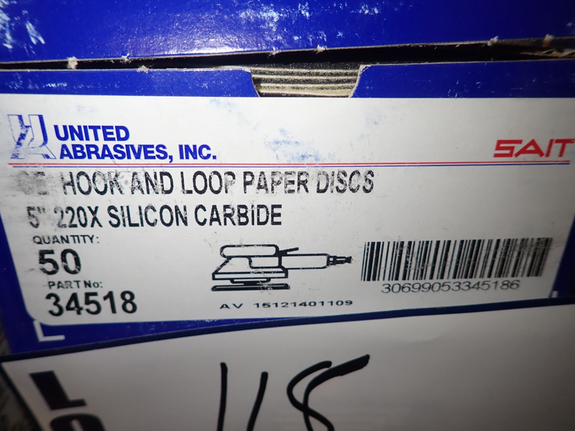 BOXES OF (50) CF HOOK & LOOP SILICONE CARBIDE 5" PAPER DISCS, GRIT #220 - Image 2 of 2