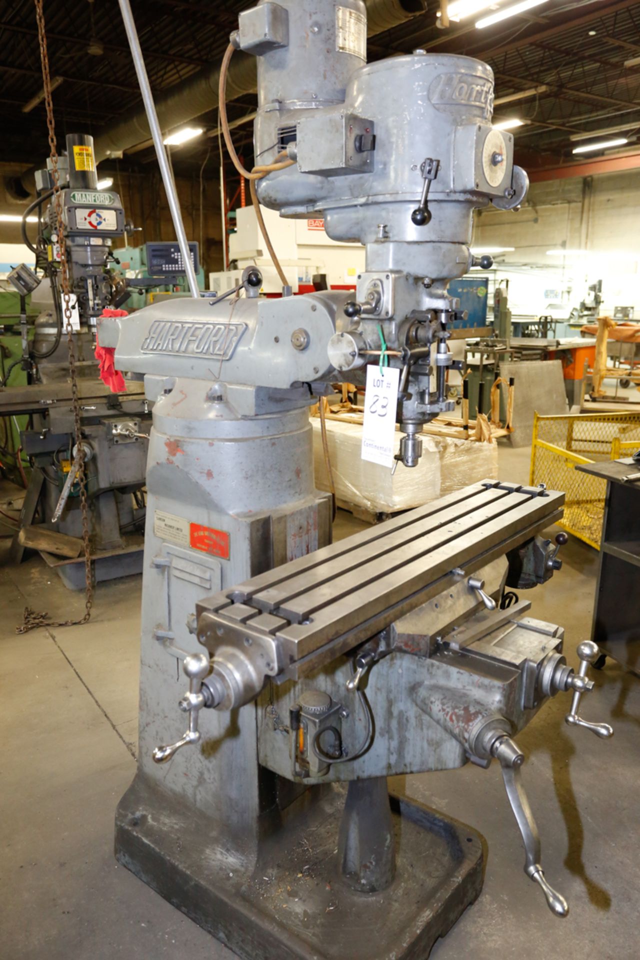 BRIDGEPORT MILLING MACHINE 9'' X 42'' TABLE , 2 HP MOTOR