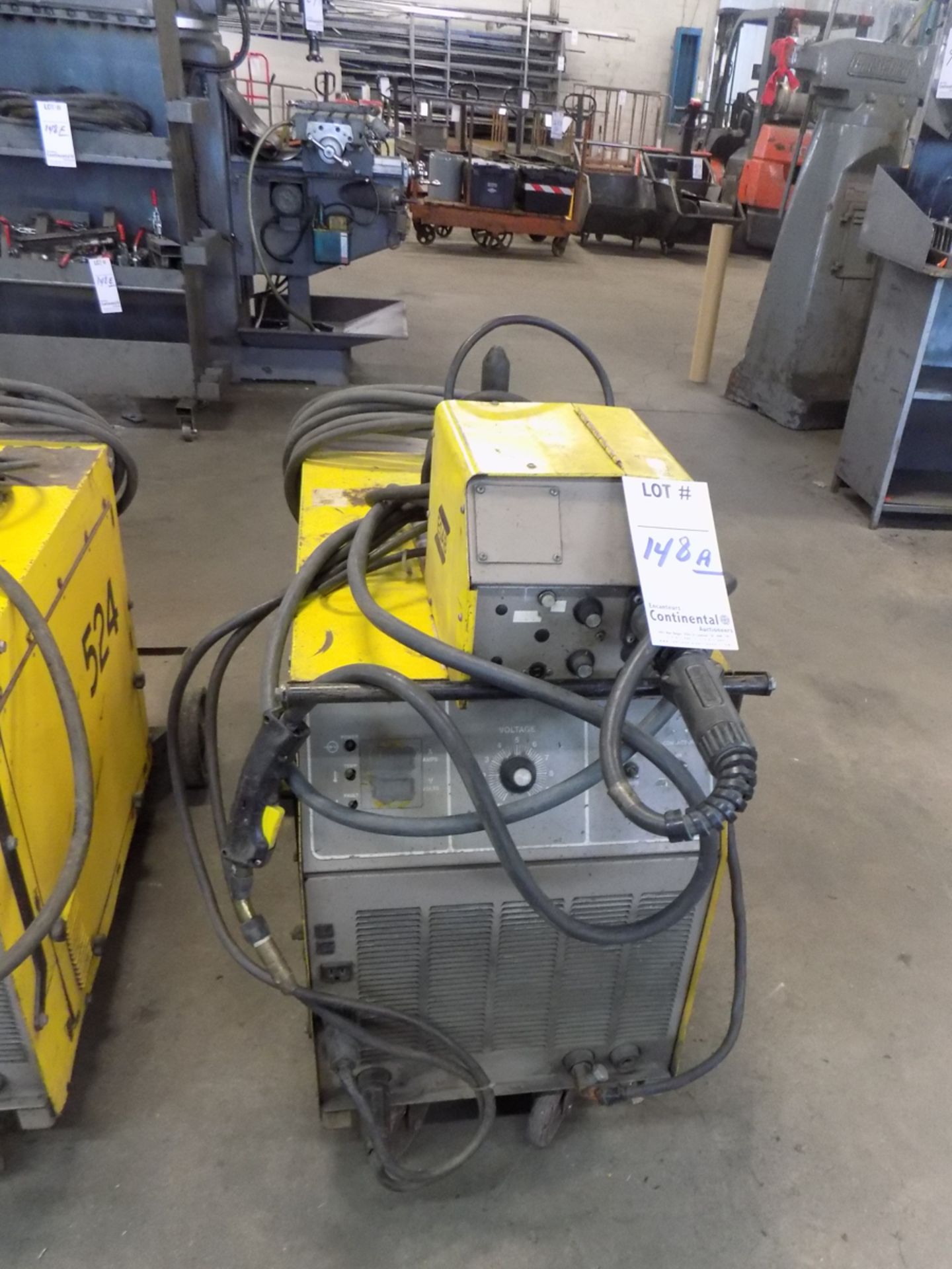 ESAB 36378, 350 AMP WELDER, W/ ESAB FEEDER SN=ME1846005