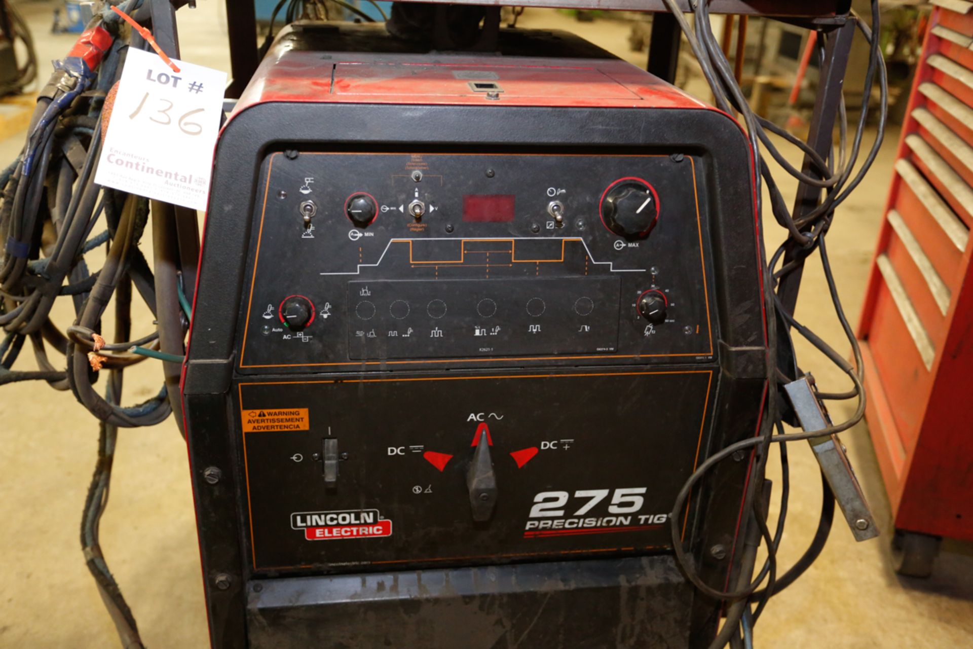 LINCOLN 275 PRECISION TIG WELDER K2619-2, W/COOLER, S/N: 700008 - Bild 2 aus 5