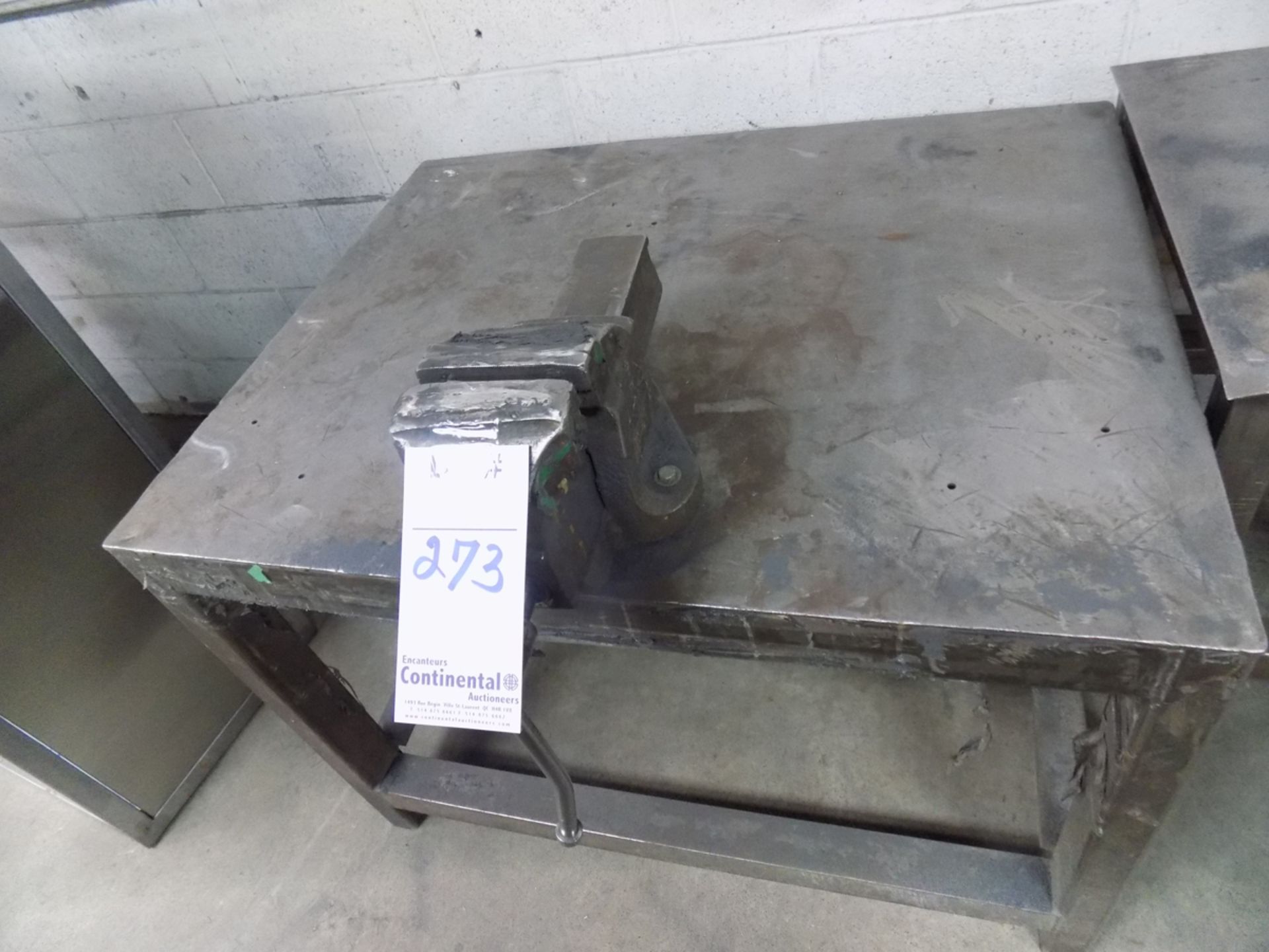 5 '' VISE W/ STEEL TABLE - Image 2 of 2