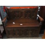 OLD CHARM STYLE OAK SEAT WITH STORAGE