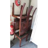 4 MAHOGANY DINING CHAIRS