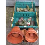 SELECTION OF CONCRETE ANIMALS, GNOMES & QUANTITY OF TERRACOTTA POTS