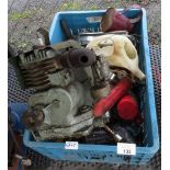 BOX OF ASSORTED TRAILER PARTS