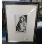 E.H. LACEY, 'THE INVALID' ETCHING, SIGNED IN PENCIL LOWER LEFT & FRAMED