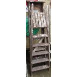 2 WOODEN STEP LADDERS