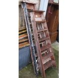 2 WOODEN STEP LADDERS