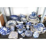 LARGE QUANTITY OF BLUE & WHITE CHINA