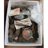 BOX OF OLD COINS