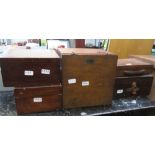 5 19TH/20TH CENTURY WOODEN BOXES ##key##