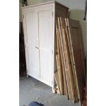 BLEACHED PINE WARDROBE (UNBUILT) + 1 OTHER