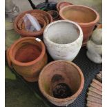 COLLECTION OF TERRACOTTA POTS