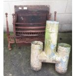 CAST IRON FIRE SURROUND & 1 OTHER