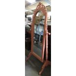 LARGE MODERN PINK PAINTED CHEVAL MIRROR