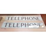 PAIR OF PHONE BOX TELEPHONE SIGNS