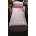 PINK UPHOLSTERED CHAISE LONGUE