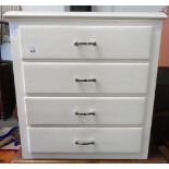 4 DRAWER WHITE PAINTED CHEST