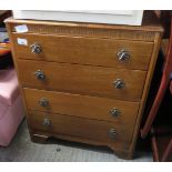 OAK 4 DRAWER CHEST