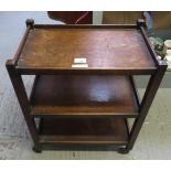 OAK 3 TIER TEA TROLLEY